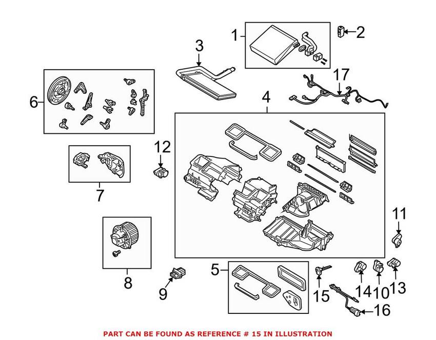 BMW Cabin Air Temperature Sensor 64226915391